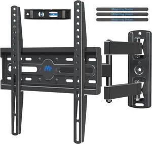 TV Wall Mount Swivel and Tilt for Most 26-55 Inch TV, TV Mount Perfect Center Design, Full Motion TV Mount Bracket with Articulation, up to VESA 400x400mm, 60 lbs, MD2377
