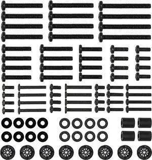 WALI Universal TV Mounting Hardware Kit Set Includes M4 M5 M6 M8 TV Screws and Spacer Fit Most TVs up to 80 inch (UVSP), Black
