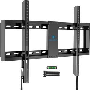Fixed TV Wall Mount Bracket Low Profile for 32-82 inch LED, LCD, and OLED Flat Screen TVs - Fits 16- 24 Wood Studs, Fixed TV Mount with VESA 600 x 400mm Holds up to132lbs (PSLLK1), Black