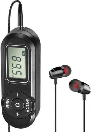 SWDSTP Personal Portable FM Radio, Pocket Radio with Excellent Reception | Digital Tuning LCD Display, Stereo Headphones with Volume Control Slider, Removable Clip, Mini Radio for Walking, Jogging SWDSTP Personal Portable FM Radio, Pocket Radio with Excellent Reception | Digital Tuning LCD Display, Stereo Headphones with Volume Control Slider, Removable Clip, Mini Radio for Walking, Jogging