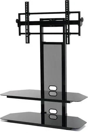 TransDeco TV stand Mount, Audio Video Shelf, 85 Inch, Black