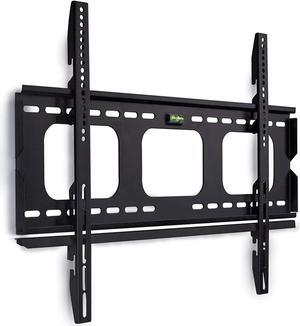 Mount-It! Low-Profile TV Wall Mount 1" Slim Fixed Bracket for 32, 40, 42, 48, 49, 50, 51, 52, 55, 60 inch TVs VESA Compatible up to 600 x 400 Black