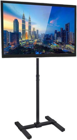 Mount-It! Portable TV Floor Stand | Universal Pedestal for 13-42 Inch TVs and Monitors | Height Adjustable 29.5-52 Inches | VESA up to 200x200 mm | Lightweight Indoor & Outdoor TV Mount with Tilt