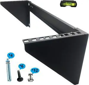 JINGCHENGMEI 3U 125 lb Weight Capacity Heavy Duty 19 Inches Steel Vertical Patch Panel Mounting Bracket for Networking Equipment (MFT-HVWRF3U)