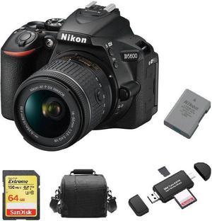 NIKON D5600 KIT AFP 1855MM F3556G VR  64GB SD card  camera Bag  ENEL14A Battery  Memory Card Readerinternational edition