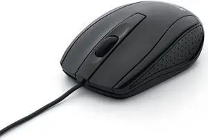 Wired USB Computer Mouse - Corded USB Mouse for Laptops and PCs - Right or Left Hand Use Black 98106