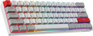 Newmen GM610 60% Wireless Mechanical Gaming Keyboard,Wired/Bluetooth Keyboard with Extra Keycap Set,RGB Backlit,61 Anti-Ghosting Keys,Programmable,Hot-Swappable,for Windows Mac Android(Red Switch)