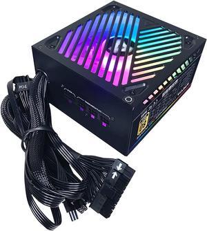 Apevia ATX-PM1000W Premier 1000W (No PCIe 5.0 & No Gen 5 12VHPWR Cable) 80+ Gold Active PFC ATX Semi-Modular Gaming Power Supply with 366 RGB Modes