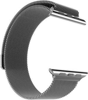 For Apple Watch band  6 5 4 3 2 1 SE Replacement Stainless Steel 42mm 44mm MESH Milanese loop Style Graphite Color For Apple Watch