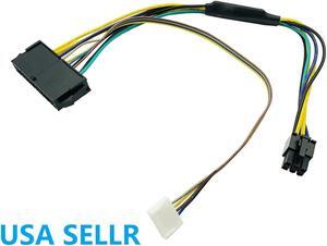 New 12" ATX Main 24-Pin to 6-Pin PSU Power Adapter Cable 18AWG for Most HP Computer Z220/Z230 and more