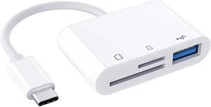USB C SD Card Reader,  Type C SD Card Reader Adapter, Micro SD Computer Memory Card Reader for Pad Pro & MacBook, USB C to SD Card Reader for More USB C Device