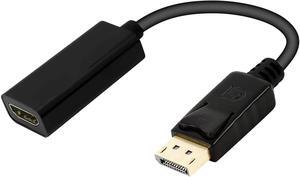 DisplayPort to HDMI, Hannord Gold-Plated DP Display Port to HDMI Adapter (Male to Female) 1080P HD Compatible for Lenovo Dell HP and Other Brand
