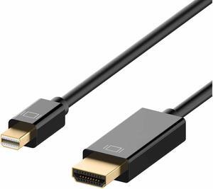 Mini DisplayPort to HDMI 6 Feet Cable Adaptor 4K@30Hz,  Compatible with MacBook Air/Pro, Microsoft Surface Pro/Dock, Monitor, Projector and More