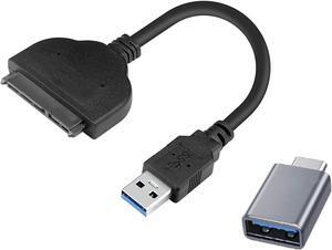 external hard drive Adapter, USB-A to SATA Adapter,USB C/A to SATA III Hard Driver Adapter Compatible for 2.5 inch HDD and SSD