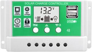 30A 12V 24V Solar Charge Controller Lithium Battery LCD Display USB Charged Solar Panel Charger - OEM