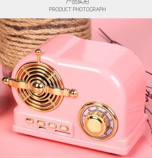 Mini Cute Bluetooth Speaker 3D Stereo Surround Hifi  Retro Bluetooth Speaker Wireless Stereo Retro Speakers Portable Bluetooth Vintage Speakers with Hands-Free Calls Connectable TF Card  Music Player