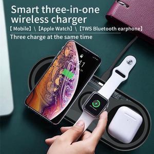 3 in 1 QI wireless charger for mobile phone/watch/TWS bluetooth earphone