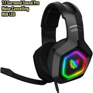 K10 Stereo Bass Surround RGB Gaming Headset for PS4 Xbox One PC with Mic