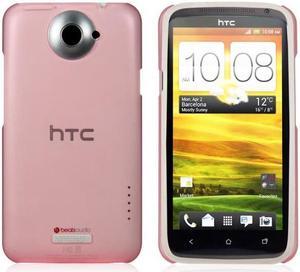 iShell Frosted Pink Snap-On Case + High Quality Screen Protector for HTC One X Model CS-HTC-ONEX-RD