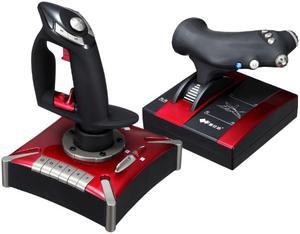 Computer Game Simulation Flight Controller Joystick  USB Game Simulation Flight Controller with Vibration Feedback and Throttle, Wired Flight Stick for PC Computer Laptop