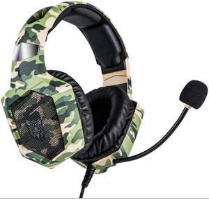 K8 head-mounted camouflage gaming headset luminous student computer PS4 headset color change brightness headphones speakers