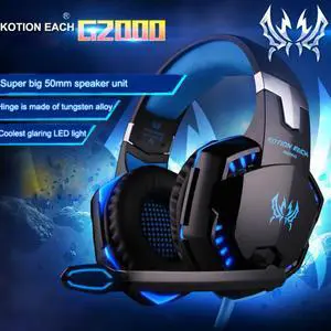 EACH G2000 computer wired luminous headset PUBG  INTERNET CAFÉ EARPHONES Electronic sense