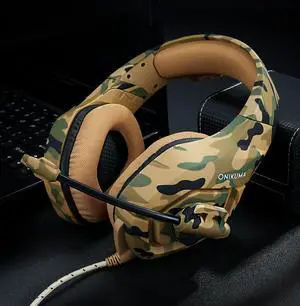 Headphone gaming OK1B camouflage color headset PS4 XBOX ONE mobile phone
