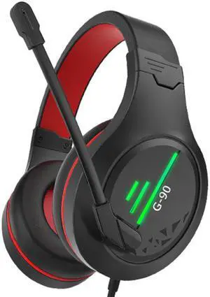 G90 Computer headset breathing light gaming headphone 2.2 meters long braided cord Headset Microphone
