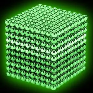 Magnetic Balls 1000 pcs 5mm Noctilucent Green Balls  Large Cube Building Blocks Sculpture Educational Intelligence Development Stress Relief Imagination Gift Light Green