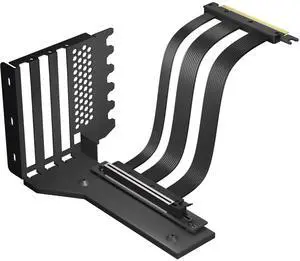 GLOTRENDS Vertical GPU Holder Bracket with PCIE 5.0 Riser Cable for PC Cases with 7 Open PCIe Slots