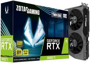 ZOTAC GAMING GeForce RTX 3060 Ti Twin Edge OC LHR 8GB GDDR6 256-bit 14 Gbps PCIE 4.0 Gaming Graphics Card, IceStorm 2.0 Advanced Cooling, Active Fan Control, FREEZE Fan Stop ZT-A30610H-10MLHR