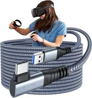 for Oculus Quest 2 Link Cable 16FT / 5M, USB A to C Oculus Link Cable Durable Nylon Braided [USB3.2/ 5Gbps] High Speed Transfer & Fast Charge USB C Cable Compatible for VR Quest Headset Gaming PC