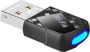 SMA AX900Mbps USB WiFi 6 Adapter for PC, 2-in-1 Bluetooth 5.4 Adapter & WiFi Adapter, 2.4G/5G Dual-Band Wireless Network Transceiver WiFi Adapter for Laptop, Desktop, WPA3, Supports Windows 11/10/7.