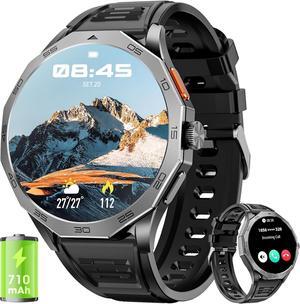 SMA Military Smart Watch for Men, 1.85" HD Ultra Screen Touch Screen Sport Smartwatch 710mAh Battery Smart Watches for Android iOS (Bluetooth Call Answer/Dial Calls) Fitness Tracker with 100+ Sports
