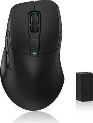 SMA Wireless Gaming Mouse, 26000 DPI, 8K Polling Rate, Tri-Mode 2.4GHz/USB-C/Bluetooth Ergonomic Mouse with Web-Driven, Ice-Cooling Coating, Rechargeable Gaming Mice for Laptop/PC/Mac/Xbox, Black