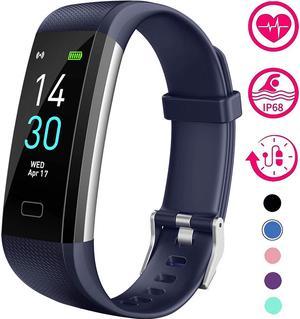 Fitness Tracker, Activity Tracker Watch With Heart Rate Monitor, Message Notification, Waterproof IP68 Pedometer With Step Counter Sleep Monitor Calorie Counter For Android & IPhone (Color: Blue)