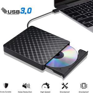 External DVD Drive, USB 3.0 Portable CD/DVD +/-RW Drive/DVD Player for  Laptop CD ROM Burner Compatible with Laptop Desktop PC Windows Linux OS  Apple Mac Black : : Computers & Accessories