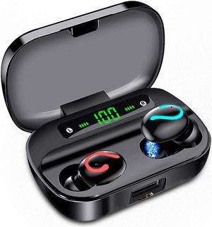 Ture Wireless Earbuds, Bluetooth Earphone IPX7 Waterproof Headphones TWS Bluetooth 5.0 HD Stereo Wireless Earbu with Charging Case LED Battery Display Built-in Dual Mic, Touch Control