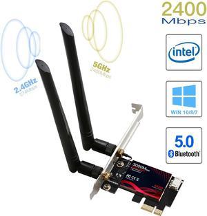 WiFi 6 Card for PC | Wireless PCIe WiFi Card | Up to 3000Mbps with Bluetooth 5.0 | Intel AX200 Chip,MU-MIMO,OFDMA,Ultra-Low Latency | 5GHz/2.4GHz Dual-Band PCI-E Card (for Windows 10, 64-bit Only)