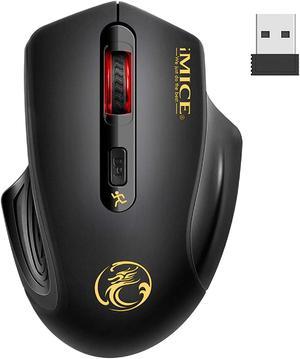 Wireless Mouse, 2.4G USB Wireless Mice Ergonomic Optical Silent Mouse with Nano Receiver, Noiseless Click Cordless Mouse 3 Levels DPI Adjustable for Laptop,PC,Windows,Mac, Home&Office, Black