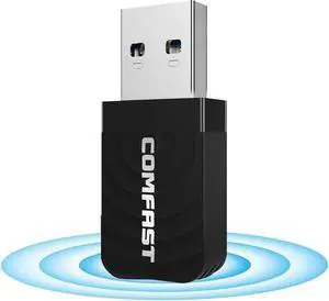 USB WiFi Adapter, 1300Mbps USB Wireless Network Adapter USB 3.0 USB WiFi Dongle 812 AC with Dual Band 2.4GHz/5.8GHz High Speed for PC Windows 7/8/10/XP, Max 10