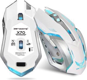 Wireless Gaming Mouse, 2.4GHZ Rechargeable Wireless Computer Game Mice Built in with 600mAh Battery