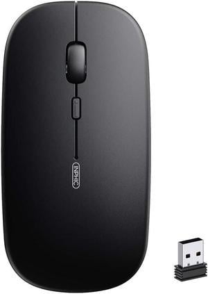 Wireless Mouse Rechargeable, Ultra Thin 1600 DPI Mini 2.4G Silent Optical Cordless Mouse Mice for Laptop, PC, Computer, Mac