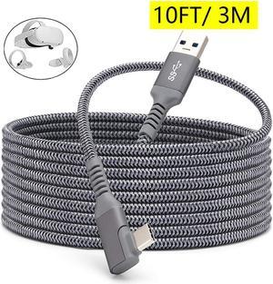 for Oculus Quest 2 Link VR/Virtual Reality Headset Cable(10ft/3M) for PC Gaming,USB 3.2 Gen1 5Gbps Type C USB C to USB Type A, High Speed Data Transfer & Fast Charger for Quest 2 and Quest (10feet)