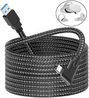 USB 3.0 USB A to USB 3.1 Type C VR Link Cable Nylon Braided16ft/5M, Compatible for Oculus Link Cable Compatible for Quest 2 and Quest to a Gaming PC, USB 3.2 Gen 1 5Gbps 3A…