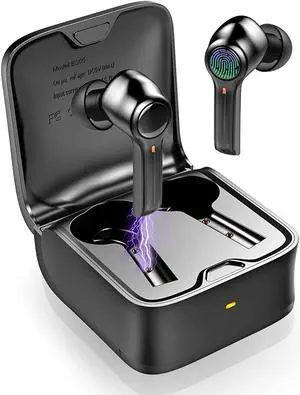 Ture Wireless Earbuds, Bluetooth Earphones IPX7 Waterproof Grade, Bluetooth 5.1 Heaqdphones for Android/IOS, Wireless In-Ear Earphones With 4 Microphones For Running Training (Black)