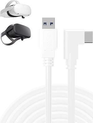 for VR Link Cable 16 Feet (5 Meters) for Oculus Quest 2, High Speed Data Transfer USB 3.2 Gen 1 USB A USB 3.0 to Type-C Cable Compatible for Oculus Quest 1 and Quest 2 to a Gaming PC (White, 16feet)