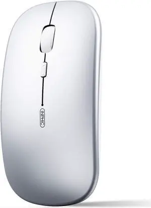 Bluetooth Mouse, Slim Silent Rechargeable Bluetooth 5.0 Wireless Mouse, 800/1200/1600 DPI Portable Computer Cordless Mouse for Laptop PC Mac, iPad OS
