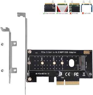 NVMe PCIe Adapter, M Key M.2 NVME SSD to PCI-e 3.0 x4 Host Controller Expansion Card with Low Profile Bracket, PCIe NVME Adapter for PC Desktop Support 2230 2242 2260 2280