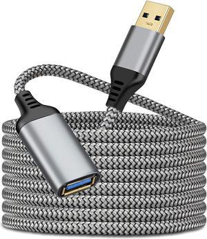 USB 3.0 Extension Cable 6.6FT, USB Type A Male to USB Female Extension Cord Full Metal housing Fast Data Transfer Compatible with USB Keyboard,Mouse,Flash Drive, Hard Drive (6.6feet, 2M)